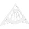 Ekena Millwork Pitch Wagon Wheel Architectural Grade PVC Gable Pediment, 72"W x 36"H x 1"P (12/12) GPP072X036X100WAG - alternate 1